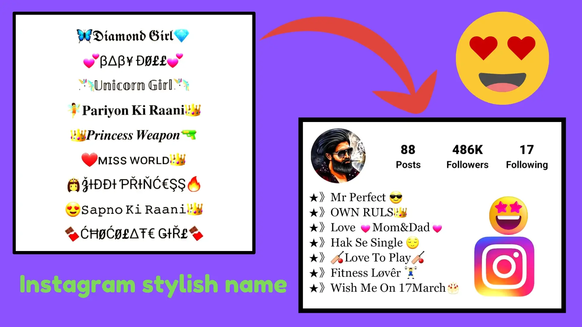 Name Style Insta