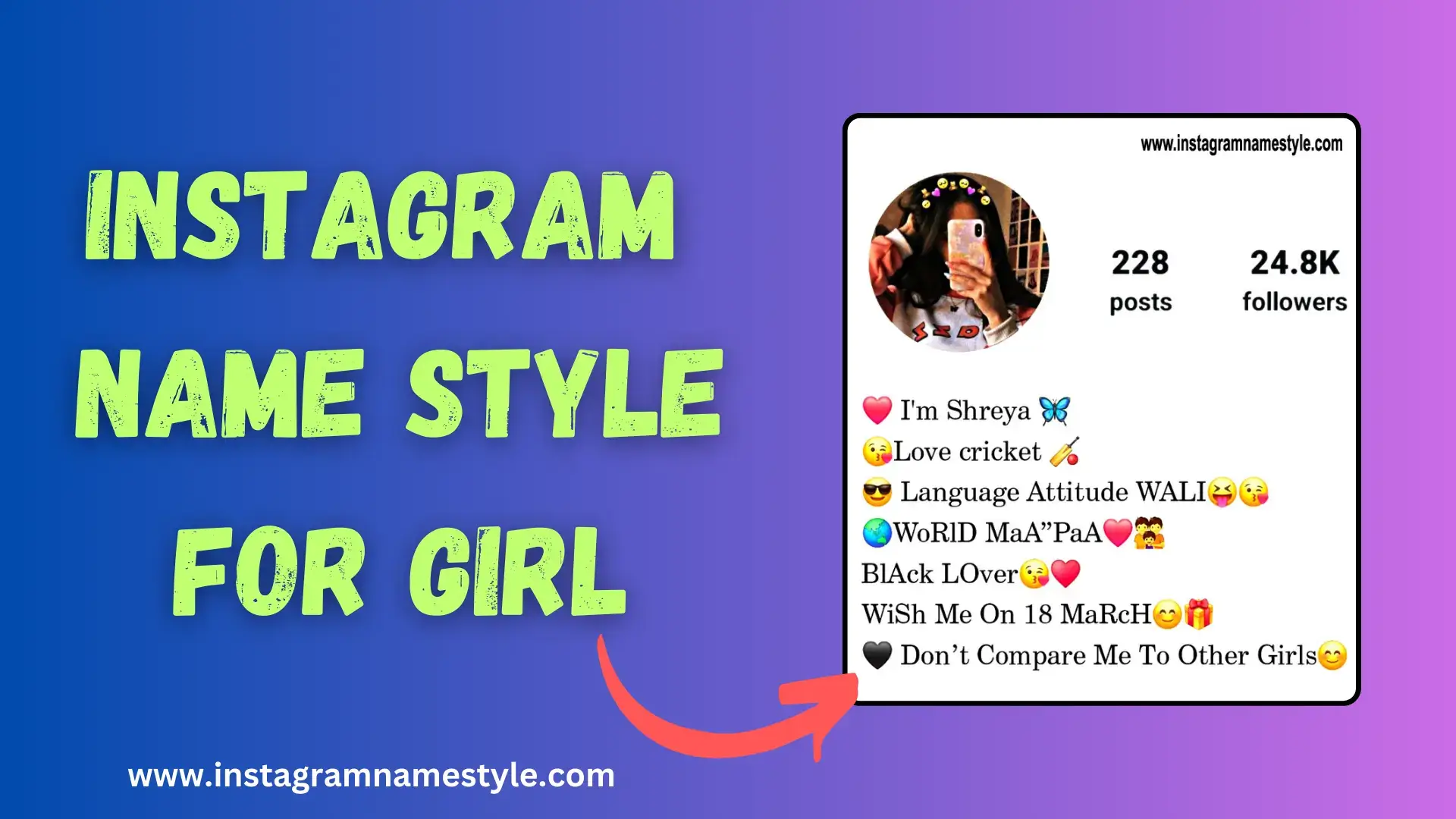 Instagram Name Style Girl