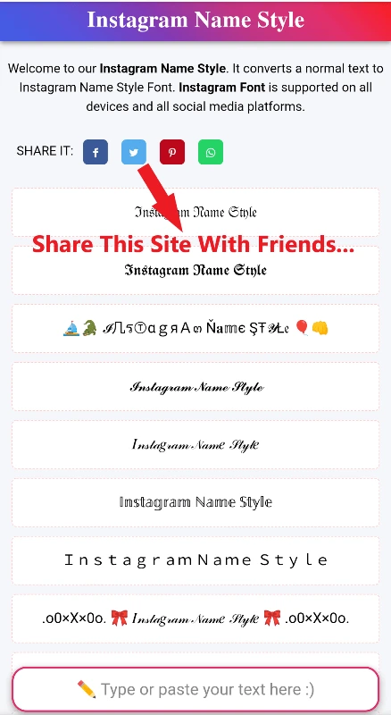 Instagram Name Style