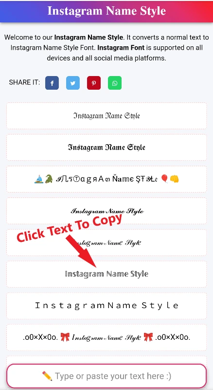 Instagram Name Style