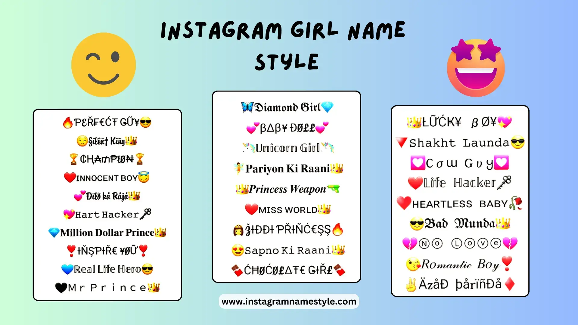 Instagram Stylish Name For Girl